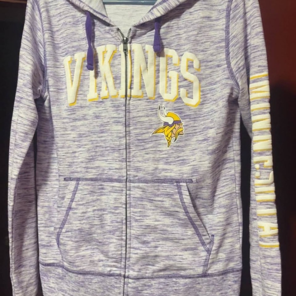 Vikings Purple Zip-Up Hoodie